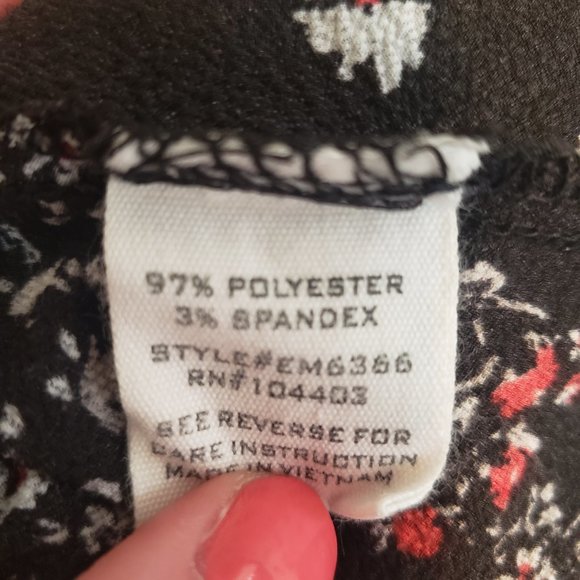 Mine Flowy Cropped Blouse Size Small - Picture 5 of 8